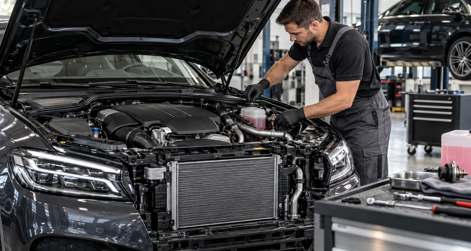 Mercedes E-Class Cooling Service Completed